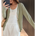 Women's Summer Casual Versatile Knit Sun-Protection Lightweight Cardigan + Jacket 202 - Black