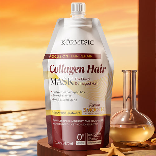KORMESIC跨境胶原蛋白发膜袋装Hair mask滋润蓬松外贸全英文版