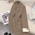 Women's Fall Korean Designer Blazer + Top 2026 | Casual Blouse - Black