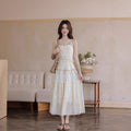 Women's Bohemian Ethnic Lace Fringe Skirt + Camisole 2-Piece Set 2026 - White Camisole + Skirt