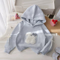 Girls' Cartoon Puppy Hoodie Knit Set