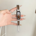 Fits Xiaomi Band 10 / nfc Band Summer New 9 / 8nfc Leather Trim Bangle Wrist Strap Women Light Luxury