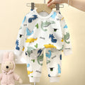 children's underwear pure cotton set autumn new boys' autumn clothes and long johns baby pajamas gir