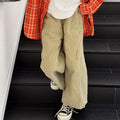 Girls' Plaid Cardigan & Pleated Wide-Leg Pants Set