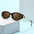 Western New Cat-Eye Sunglasses Metal Temple Women Premium UV-Proof Sunglasses Street Snap Sun-Proof Glasses