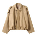 Women's Fall-Winter Retro Lapel Collar Jacket 2026 | Trendy Jacket - Coffee