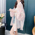 Summer Casual Plaid Sun-Protection Lightweight Loose Cardigan + Shirt