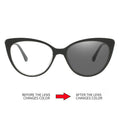 Retro Anti-Blue Plano Overseas Western Influencer Glasses Frame Trendy Photochromic Plano Cat-Eye Glasses