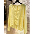 Women's Summer Long Sleeve V-Neck Sun-Protection Loose Cardigan + Shirt 2026