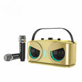 New Owl Bluetooth audio integrated microphone portable karaoke high-power wireless colorful karaoke Bluetooth speaker