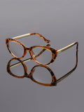 Cat-Eye Frame Glasses Anti-Blue Overseas 2026 New Western Fashionable Trendy Premium Plano Glasses Women