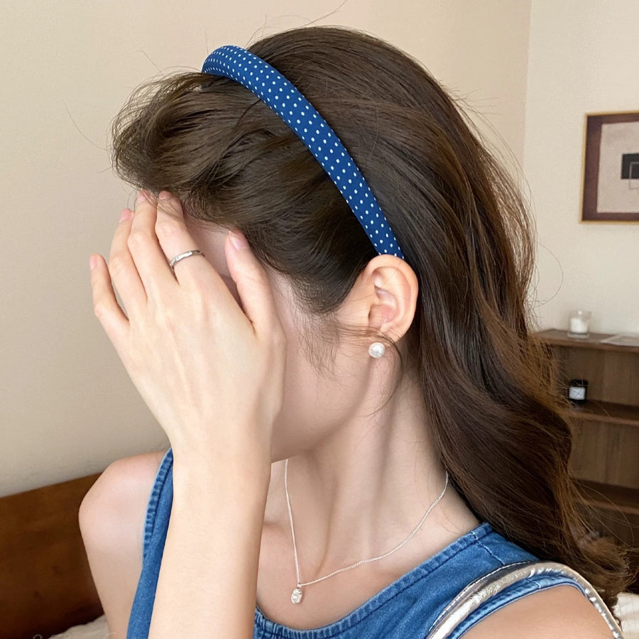 Korean Polka Dot Fabric Headband - view 3
