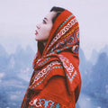 Women's Ethnic Shawl + Cape 2026 - Red