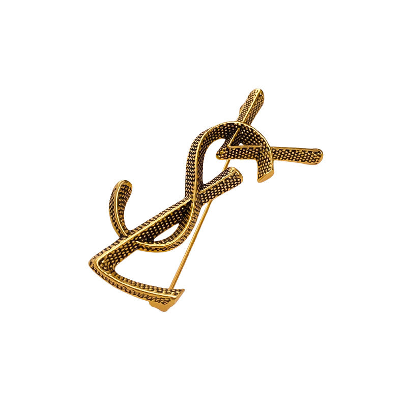 Vintage Letter Lapel Pin Brooch - view 5