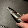 Coco Diamond Grid Bangle Girls Premium Rhinestone Wide Fit Bracelet Light Luxury Niche Design Diamond Grid Pattern Small Scent Hand Jewelry