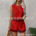 Women's Ethnic Retro Embroidered Lightweight Tank Top 2-Piece Set 2026 - CD-1