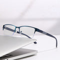 Men Presbyopia Glasses Half-Rim Alloy Blue-Block Overseas Certified Formal Half-Rim Older Adults One Youthful Reading Glasses