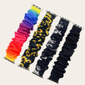 Gradient For iWatch Apple Watch Band Hair Tie Samsung 20mm Sports Large Cord Band Weave Fabric Fashionable Style