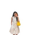 RL Polo Style Pony Embroidery Sleeveless Shirt Dress, White