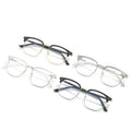 New Retro Browline Glasses Frame Men Formal Finish Item Prescription Glasses Women Fashionable Anti-Blue-Light Photochromic Plano