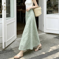 Summer French Fashion High Waist Floral Skirt + Long Skirt