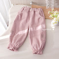 Girls' Flower Embroidered Joggers