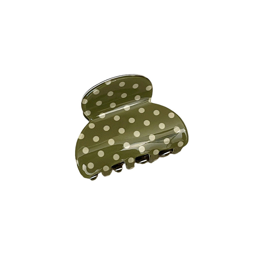Korean Polka Dot Acrylic Hair Claw Clip - view 5