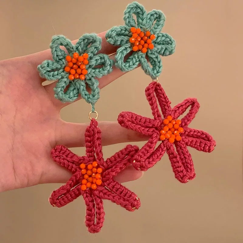 Colorful Flower Stud Earrings - view 3