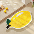 bathroom floor mat non-slip mat fruit creative flocking mat home bathroom door strong absorbent carp