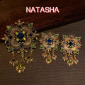 Vintage EU Style Retro Cutout Square Brooch Stud Imperial Breeze Versatile Wear With Piece Set Wear
