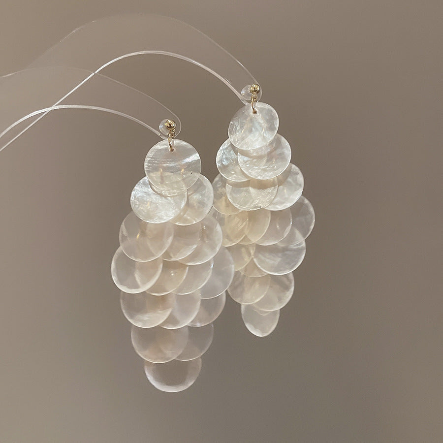 Shell Tassel Drop Earrings - view 12