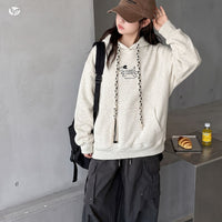 Girls' Puppy Print Pullover Hoodie Pocket Cargo Pants Set