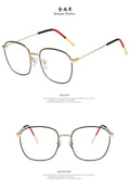 Square Frame Anti-Blue-Light Myopia Frame TikTok Bare Face Influencer Pick Fashionable Unisex Couples Bestseller Finish Item Prescription Sunglasses