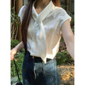 Summer Office French Short Sleeve Shirt