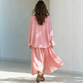 Retro Casual Long Sleeve Skirt + Top 2-Piece Set