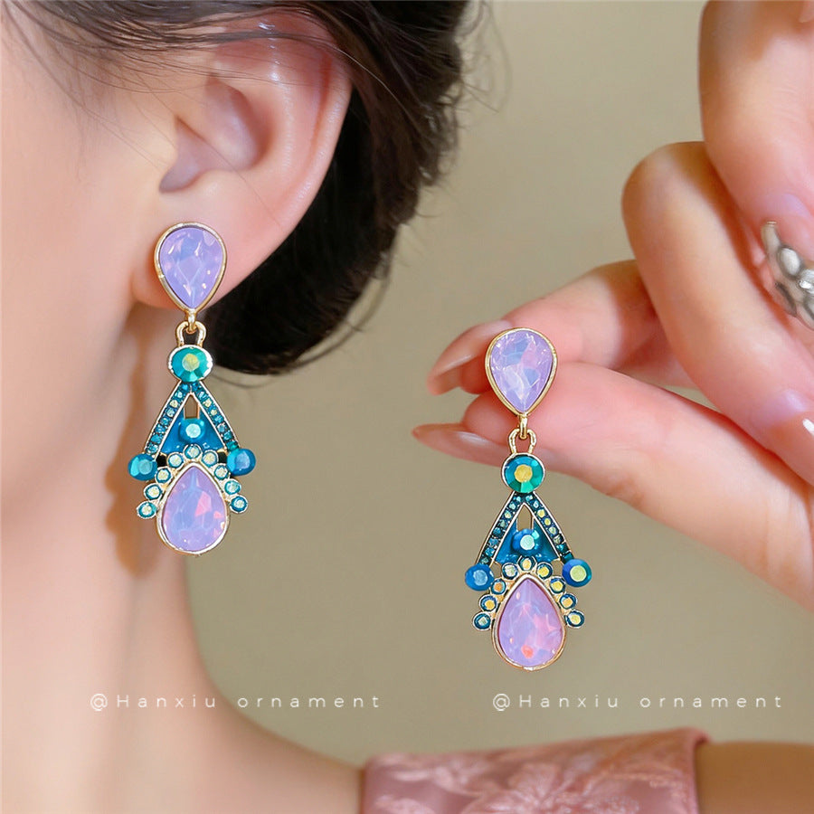 Sparkling Teardrop Pendant Jewelry Set - view 3