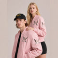 Casual Fashion Satin Silk Stand Collar Heavy Jacket