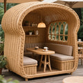 Outdoor leisure courtyard pavilion rattan bread shape pavilion deck outdoor balcony creative landscape ornaments