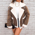 Women's Fall-Winter Fashion Wool Lapel Collar Jacket 2026 | Trendy Jacket - Dark Gray