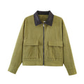 Women's Fall Casual Fashion Patchwork Jacket 2026 | Trendy Jacket - Lotus Pink