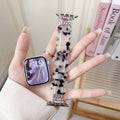 Fits appIeiwatch123456789 Resin Band Bracelet Beaded Chain Apple Band Fashionable Universal Type