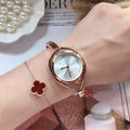 2024 New Cross-Border New Hot Sale Women Bangle Quartz Watch Rose Gold Simple Fashionable Watch