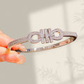 Premium Starry Sky Light Luxury Cubic Zirconia Bangle Girls Fashionable Simple Bracelet Couples Elegant Versatile Hand Jewelry Wholesale