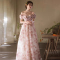 French Retro Off-Shoulder Wedding Dress - Luxury Bridal Gown with Robe Women
