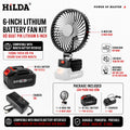 21V Cordless Rechargeable Fan - Outdoor Portable, Makita Battery Compatible