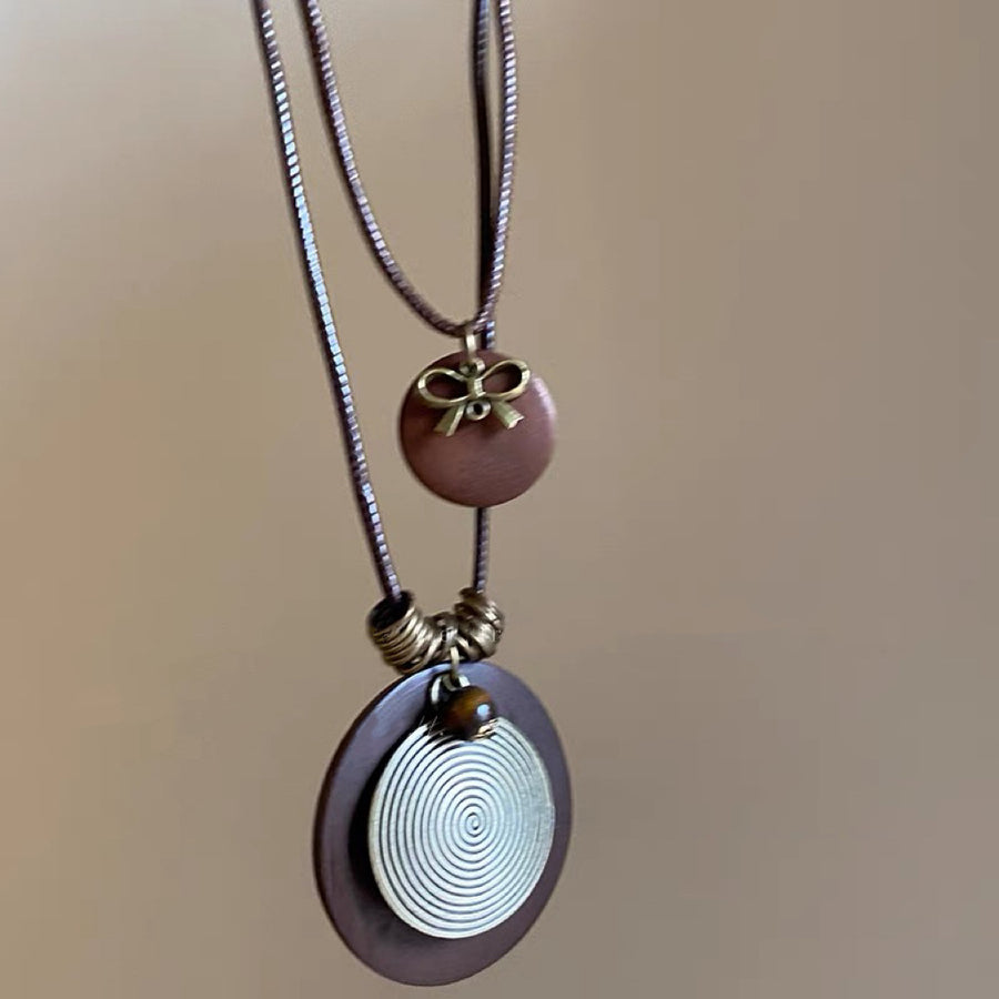 Chinese-Style Zen Wooden Bead Necklace - view 3