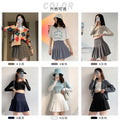 Spring-Summer Korean Plus Size High Waist Loose Elastic Skirt + Pleated Skirt + Short Skirt