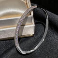 Cross-Border Hit New Starry Sky Bangle Light Luxury Fashionable Cubic Zirconia Row Crystal Hand Jewelry Item Niche Design Bracelet Wholesale
