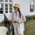 Women's Summer Fashion Elegant Short Sleeve Lightweight Loose Blazer + Top 2026 - As Pictured