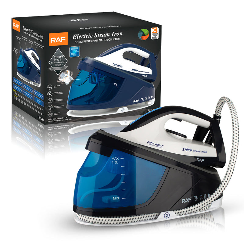 High-Power Steam Iron - Pressurized Garment Steamer with Boiler